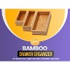 YBM HOME Bamboo Drawer Organizer Storage Box for Kitchen Drawer, Junk Drawer, Office, Bedroom, Children Room, Craft, Sewing, and Bathroom, Pack of 2 - 2 of 4