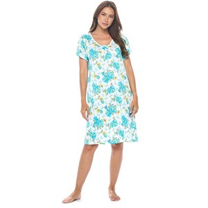 Casual Nights Women's Super Soft Yummy Nightshirt, Short Sleeve Nightgown, Night Dress with Fun Prints & Patterns - 1 of 4