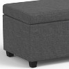 Sapphtopaz Modern Ottoman with Storage Upholstered End of Bed Bench with Stitching Detail Rectangle Storage Bench for Living Room - 2 of 4