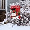 Christmas Snowman Welcome Garden Flag Candy Canes 18" x 12.5" Briarwood Lane - 4 of 4