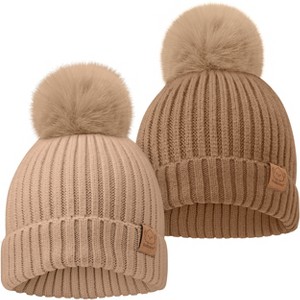 KeaBabies 2pk Baby Hats, Baby Beanies, Newborn Hats for Baby Girls, Boys, Baby Winter Hat, 0-36 Months Infant Hat - 1 of 4