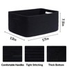 Aoibox Large Storage Baskets for Shelves Closet Organizer Woven Rope Bins for Clothes Toys Blanket Black 3 Pack - 2 of 4