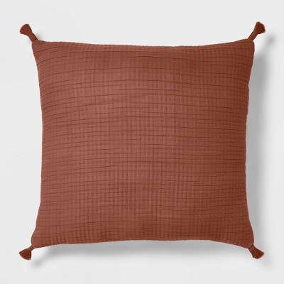 Euro Double Cloth Decorative Throw Pillow Cognac - Threshold™ : Target