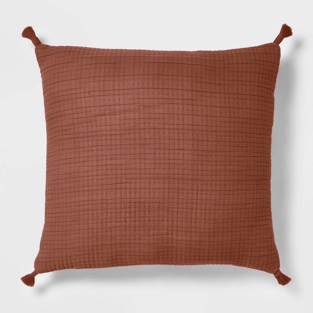 Euro Double Cloth Decorative Throw Pillow Cognac - Threshold