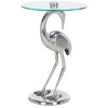 Birbiglia Bird Base Accent Table - Silver/Glass - Safavieh - 3 of 4