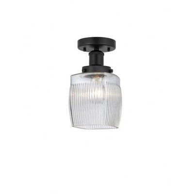 Colton - 1 Light Semi-Flush Mount In Industrial Style-9.75 Inches Tall and 6 Inches Wide