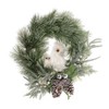 Transpac Foam 24.41 in. Green Christmas Acorn and Snowy Owl Wreath - 2 of 4