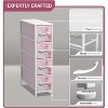 Sorbus 4 Drawers Narrow Dresser - with Steel Frame, Wood Top & Easy Pull Fabric Bins for Small Spaces, Closets, Bedroom, Bathroom & Laundry - 4 of 4
