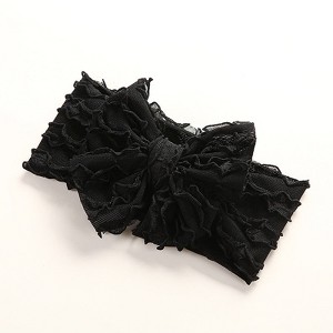MyKids-Usa Baby Solid Color Elastic Handmade Big Bow Headband - 1 of 4