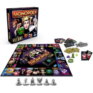 Monopoly Disney Villains Edition Board Game – Play as Cruella, Jafar, Maleficent, and More – Family Strategy Game - 1 of 4