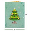 Paper Love 3D Christmas Tree Pop Up Christmas Card, 100% Recycled and Eco-Friendly, 8" x 6" Cover - With Note Tag - 2 of 4