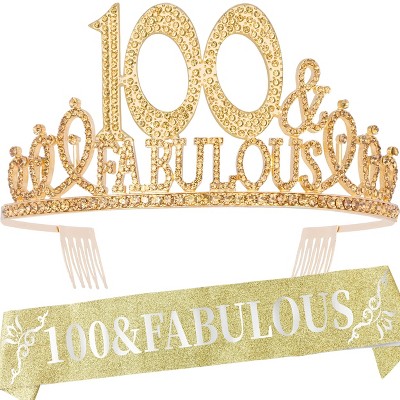 100th birthday deals tiara