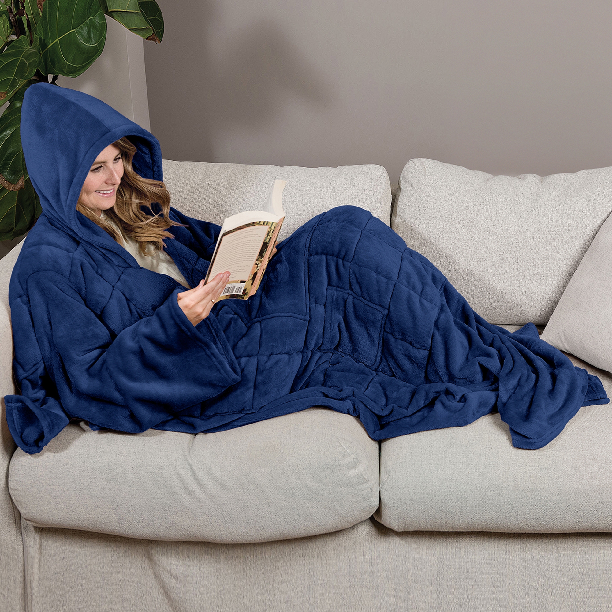 Ella Jayne Weighted Snuggle - Navy
