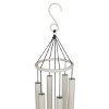 Alpine Corporation 39" White Tuned Aluminum Wind Chime: Creme Gemstone, No Assembly, Outdoor Decor - 4 of 4