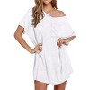 Ekouaer Womens Tshirt Nightgown Cotton V Neck Sleepshirts Comfy Casual Nightshirt for Women - 4 of 4