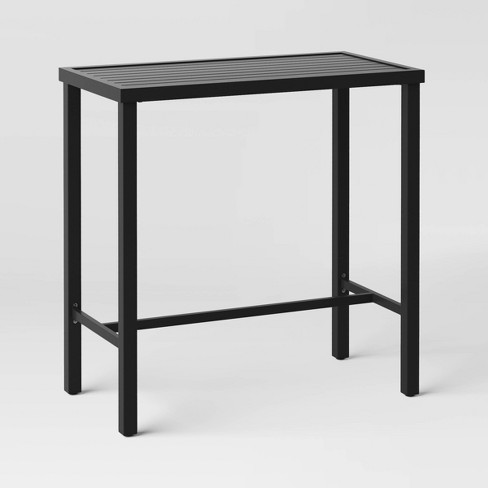 Fairmont Bar Height Rectangle Patio Dining Table Black