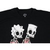 Seven Times Six The Simpsons Men's Lisa Bart Skeletons Graphic Crewneck Tee T-Shirt Black - image 3 of 3