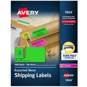 Avery(R) High Visibility Shipping Labels 05964 - 1 of 4