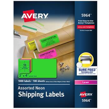Avery(R) High Visibility Shipping Labels 05964