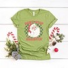Simply Sage Market Women's Don't Stop Believin' Santa Checkered Short Sleeve Garment Dyed Tee - 3 of 4