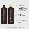 Sebastian Professional Dark Oil Lightweight Shampoo &  Conditioner (33.8 oz LITER XXL DUO SET KIT) Jojoba & Argan Oil for Smooth Hair - 2 of 3