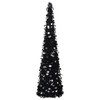 vidaXL Pop-up Christmas Tree Black PET Medium Foldable - Black 5 x 1 ft - 2 of 4