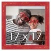 PosterPalooza | Square Shabby Chic Red Picture Frame - UV Acrylic, Foam Board Backing, Hanging Hardware - 2 of 4