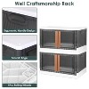 LunaLulink 2 72L Collapsible Storage Boxes, Collapsible Stackable Closet Organizer.4 Wheels - 4 of 4
