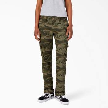 Dickies Women's Relaxed Fit Cargo Pants, Camo (lsc), 2rg : Target