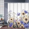 LunaLulinlk Spring Floral Shower Curtain,Purple Flowers Waterproof Polyster Bathroom Curtain - 3 of 4