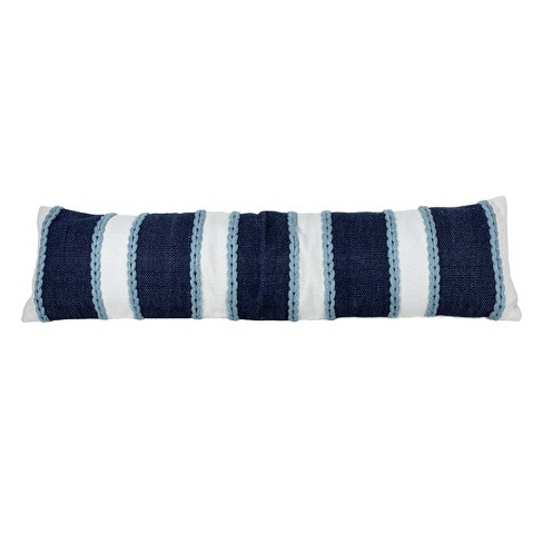 Navy and discount white striped pillows