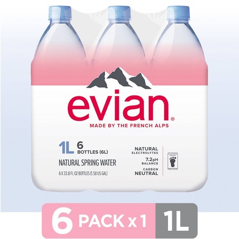 Evian® Natural Spring Bottled Water, 6 bottles / 16.9 fl oz - QFC