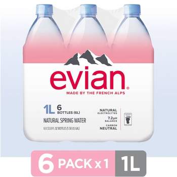 Evian Natural Spring Water - 6pk/33.8 fl oz Bottles