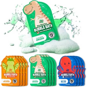 Tub Works Magical Kids Bubble Bath, Variety 12 Pack, Green, Blue & Orange Bath Colors - 1 of 4