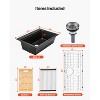 VEVOR 33 inch Kitchen Sink Workstation, Top Mount Granite Sinks, Drop-In Single Bowl Farmhouse Basin with Multiple Accessories, (Black) - 4 of 4