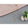 Anna-Kaci Gold Tone Rhinestone Cross Pendant Necklace Ideal for Religious Occasions - Gold-A - 2 of 4