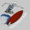 Men's Design By Humans Halloween Surfing Zombie Skeleton Funny Costume t shirt By graceandfinn T-Shirt - 2 of 4