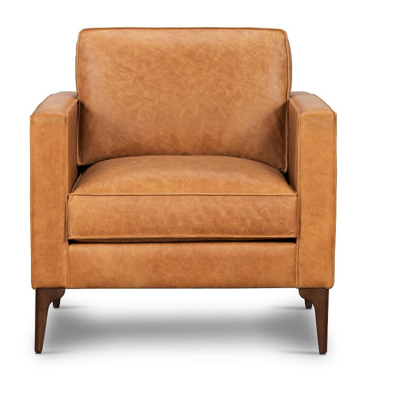 Poly & Bark Mateo Leather Lounge Chair in Cognac Tan, 1 of 2