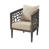 Okak Crackle Accent Chair with Comfy Upholstery Cushion Solid Wood Frame Morrocco Stylish Reading Armchair for Living Room Waiting Room - 2 of 4