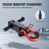 VEVOR Shackle Hitch Receiver, Fits 2" Receivers, 66000 lbs Breaking Strength, D Ring Shackle with Trailer Hitch Lock Pin - 4 of 4