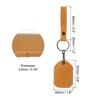 Unique Bargains Leather Keychain Blanks with Key Ring for DIY Laser Engraving 2 Pcs - 2 of 4