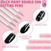 Saviland 10-in-1 Dual-Tip Dotting Kit: Multi-Size Nail Art Pens for Dotting & Embossing - Transparent Design Tool Set - 4 of 4
