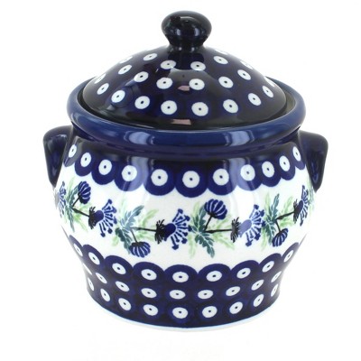 Blue Rose Polish Pottery 1098 Zaklady Medium Canister