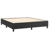 vidaXL Faux Leather King Size Box Spring Bed Frame - Black 76"x79.9" - Modern Bedroom Furniture - 4 of 4