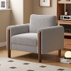 NicBex Teddy Accent Chair,Upholstered Living Room Chairs with Mid-Height Backrest and Walnut Leg,Modern Armchair,Accent Chairs for Living Room - 4 of 4