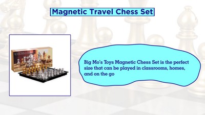 Portable Black and Silver Magnetic Travel Chess Set