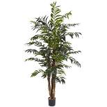 Nearly Natural 5' Bamboo Palm Artificial Silk Tree