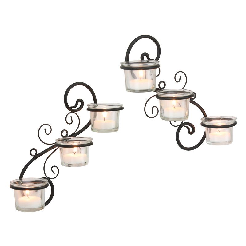 Decorative Tea Light Candle Holder Wall Sconce Set - Stonebriar Collection, 3 of 8