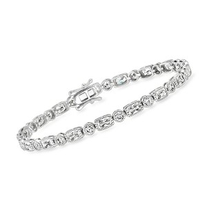 Ross-Simons 6.70 ct. t.w. CZ Bracelet in Sterling Silver - 1 of 3