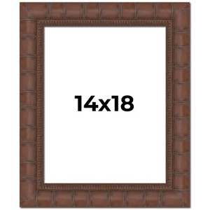 PosterPalooza | 14x18 Wide Bamboo Picture Frame, UV Acrylic, 4 Finishes - Brown, Black, Silver, and Natural - 1 of 4